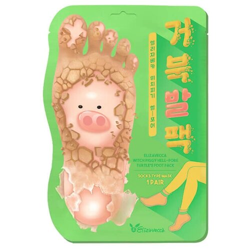 Elizavecca Отшелушивающие пилинг-носочки Witch Piggy Hell Pore Turtles Foot Pack, 40 г