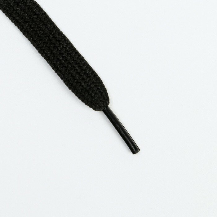 Шнурки плоские 9 мм, 120 см, цвет чёрный, пара