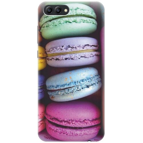 фото Cиликоновый чехол на honor v10 / хонор в10 с принтом "макаруны" gosso
