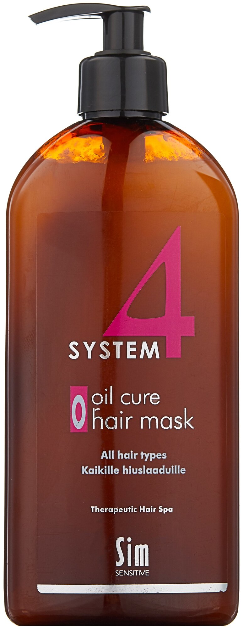 Sim Sensitive System 4 Маска терапевтическая Oil Cure Hair Mask "О", 500 мл, бутылка