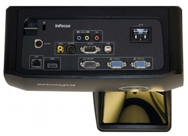 Проектор INFOCUS IN136ST DLP, 4000 ANSI Lm,WXGA (1280x800), 28500:1, 0.521:1, 3.5mm in,Composite video, VGA, HDMI 1.4a x3 (поддержка 3D), USB-A (для SimpleShare и др.), лампа 15000ч.(ECO mode),3.5mm o - фото №7