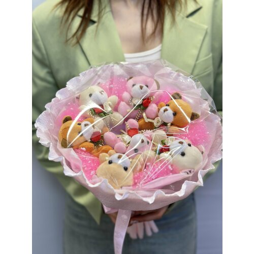 Букет из мягких игрушек ручная работа