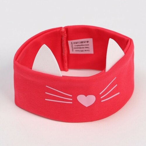 Мегашапка Повязка детская, цвет коралловый, размер 48-50