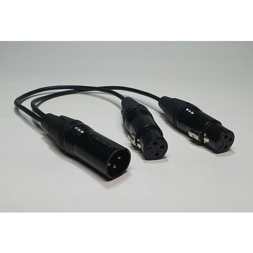 Кабель межблочный XLR(m)-2XLR(f) Y-кабель (штаны) кабель межблочный переходник сумматор stereo jack 6 3мм m 2 xlr f штаны