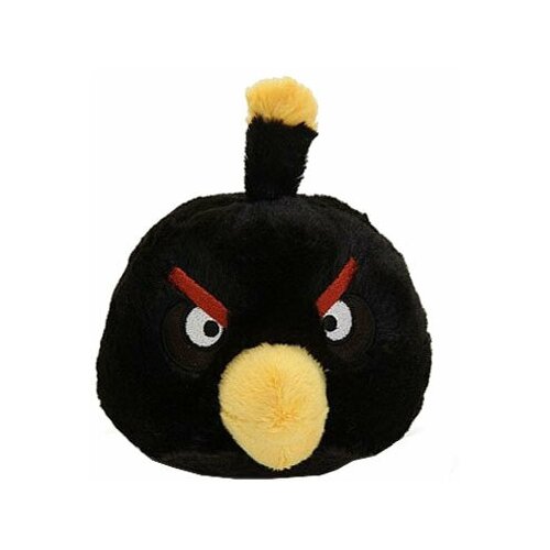 Мягкая игрушка Черная злая птичка бомба Angry Birds - Black Bird 12 см, со звуком 907941