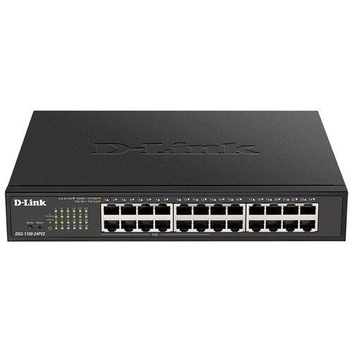 Коммутатор D-Link DGS-1100-24PV2/A1A коммутатор d link dgs 1100 24pv2 a1a 24g 12poe 100w dgs 1100 24pv2 a1a