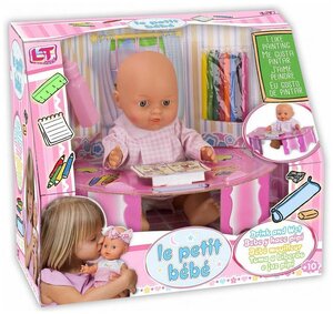 Фото Кукла Loko Toys Le Petit Bebe с подарочным набором и аксессуарами к школе, 30 см