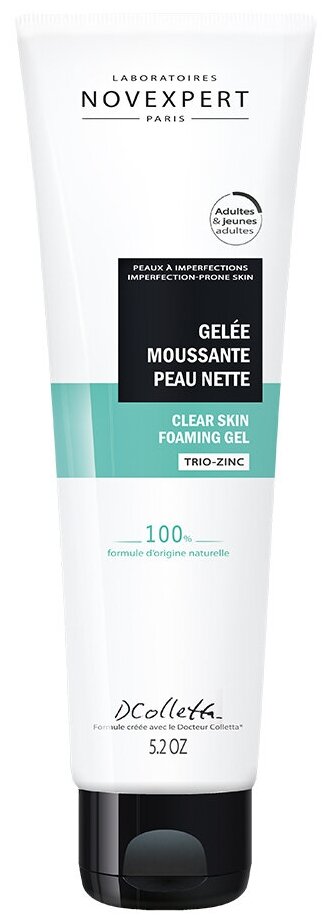 Гель Novexpert Trio-Zink clear skin foaming gel для лица, 150 мл, 150 г