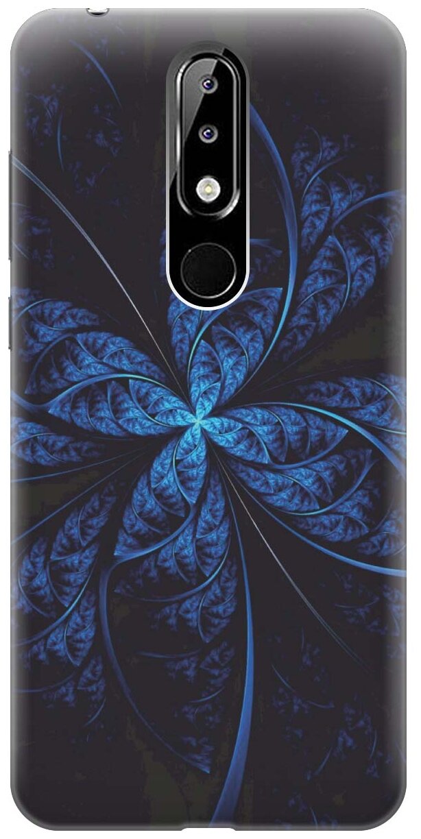 RE:PAЧехол - накладка ArtColor для Nokia 5.1 Plus / X5 (2018) с принтом "Темно-синяя абстракция"