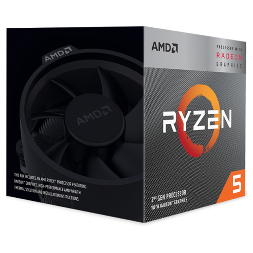 Процессор AMD Ryzen 5 3400G AM4, 4 x 3700 МГц, BOX