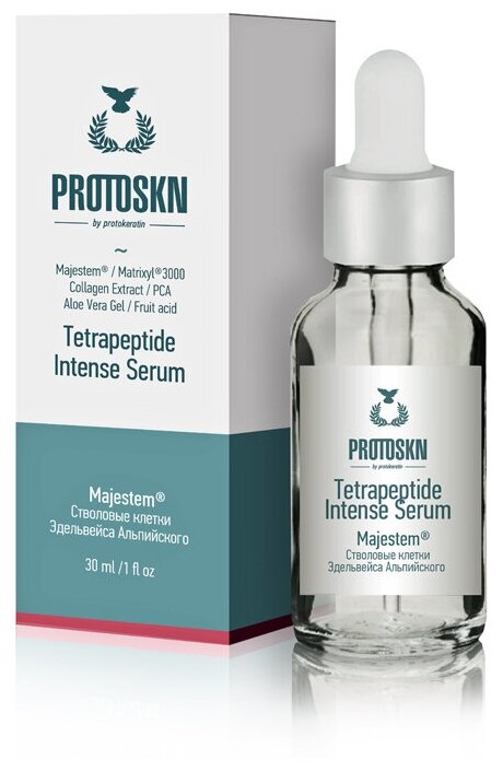 PROTOKERATIN Tetrapeptide Intense Serum Интенсивная сыворотка с тетрапептидами для лица, 30 мл
