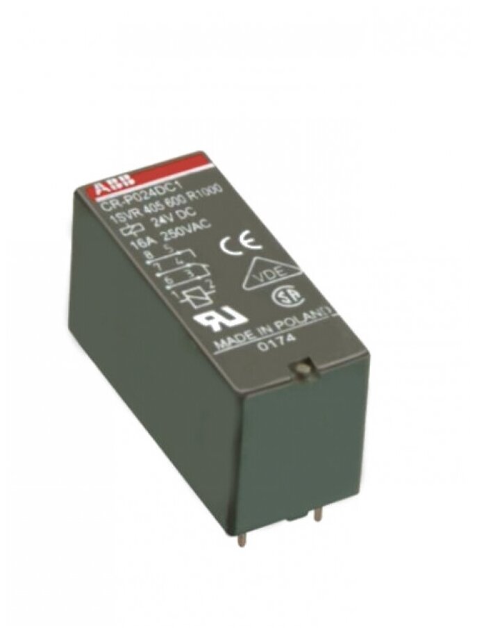 CR-P012DC2 Реле 2ПК 8А 12B DС ABB, 1SVR405601R4000