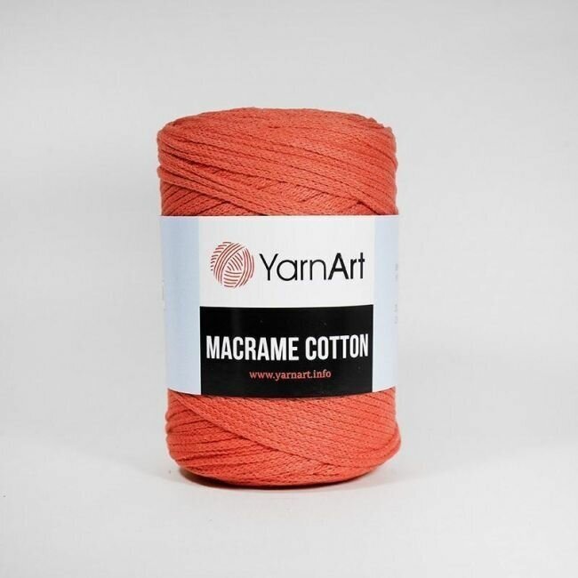 Пряжа YarnArt Macrame Cotton ЯрнАрт Макраме Коттон, шнур для плетения макраме, 770 оранжевый, 250 г, 225 м, смесовая, 1 шт