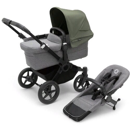 Детская коляска 2 в 1 Bugaboo Donkey5 Mono Black/Grey Melange/Forest Green