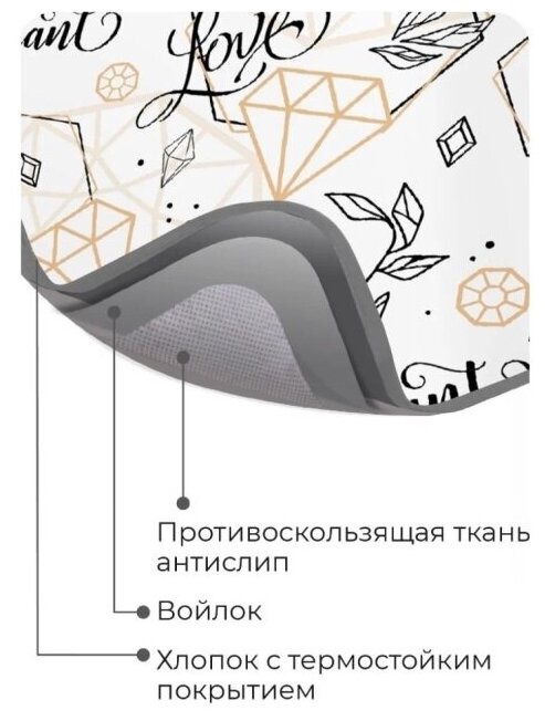 Коврик для глажки белья КГ, с Ника бриллианты, КГ/2 Nika - фото №4