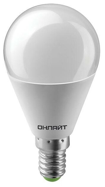 Лампа светодиодная ОНЛАЙТ 61965, E14, G45, 10 Вт, 2700 К - фотография № 1