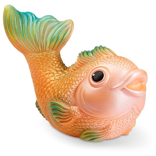 Игрушка для ванной ОГОНЁК Рыбка Ванда (С-780), золотистый/зеленый
