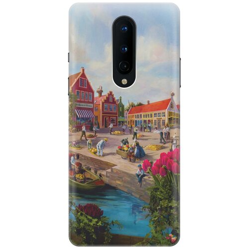 фото Re:pa чехол - накладка artcolor для oneplus 8 с принтом "старинный амстердам"