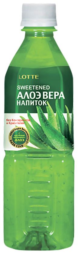 Напиток Lotte Aloe Vera мякотью алоэ оригинальный 240 мл - фото №1