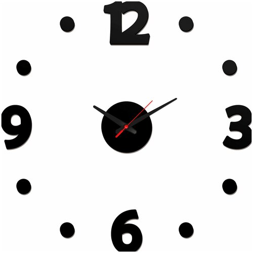 Часы настенные 70-80D, черный, AA, надежный МДФ. Вы сможете сами выбрать нужный диаметр, так как, модель состоит из отдельных деталей. Изделие будет о