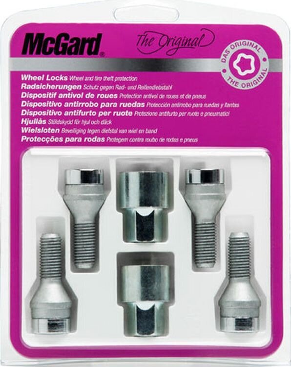 Болты-секретки McGard 37000SU M14x1.5 L31mm S19mm, два ключа, без вращающегося кольца