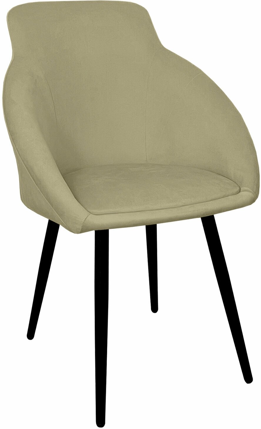 фото Стул Acqua для кухни гостинной офиса дома дачи балкона столовой, велюр серый, каркас усиленный металлический черный, Brabix Cf-079, 532778