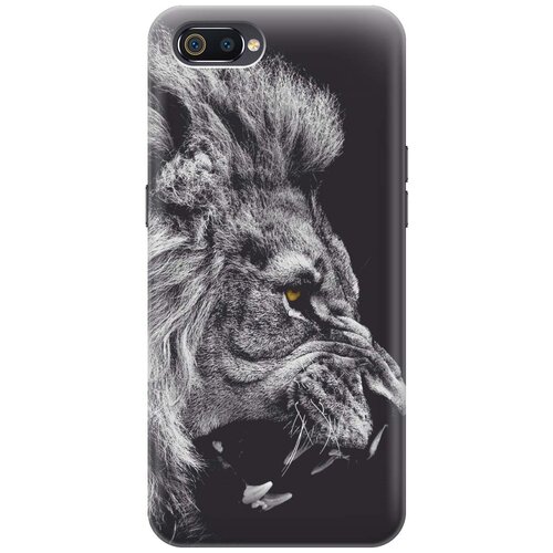 фото Gosso ультратонкий силиконовый чехол-накладка для oppo a1k / realme c2 с принтом "морда льва"