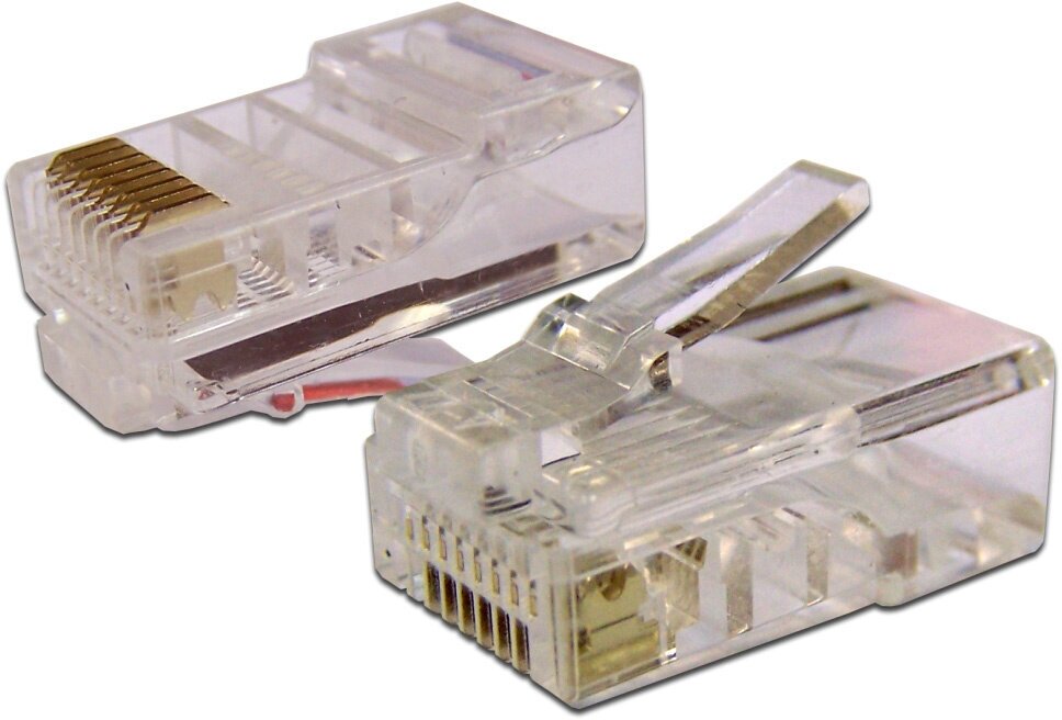 Коннектор Lanmaster (TWT-PL45-8P8C-6) UTP кат.6 RJ45 прозрачный (упак:100шт)