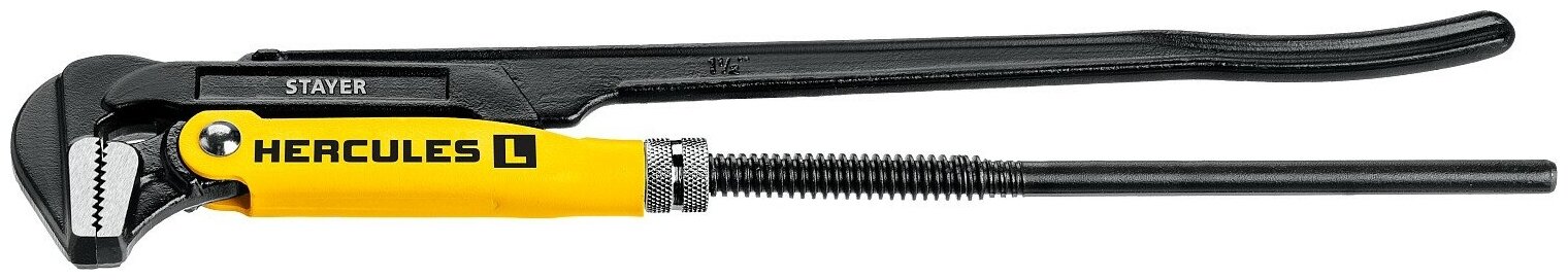STAYER HERCULES-L, №2, 1.5″, 440 мм, Трубный ключ с прямыми губками (27331-2)