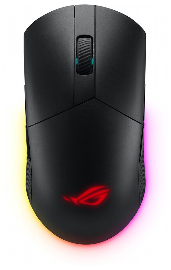 Мышь ASUS ROG Pugio II Wireless 90MP01L0-BMUA00 оптическая, беспроводная/проводная, 2.4GHz, 16000 dpi, USB, RGB подсветка, цвет: черный