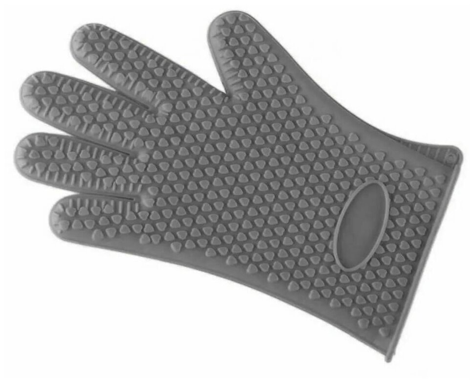 Перчатка - прихватка силиконовая, серый