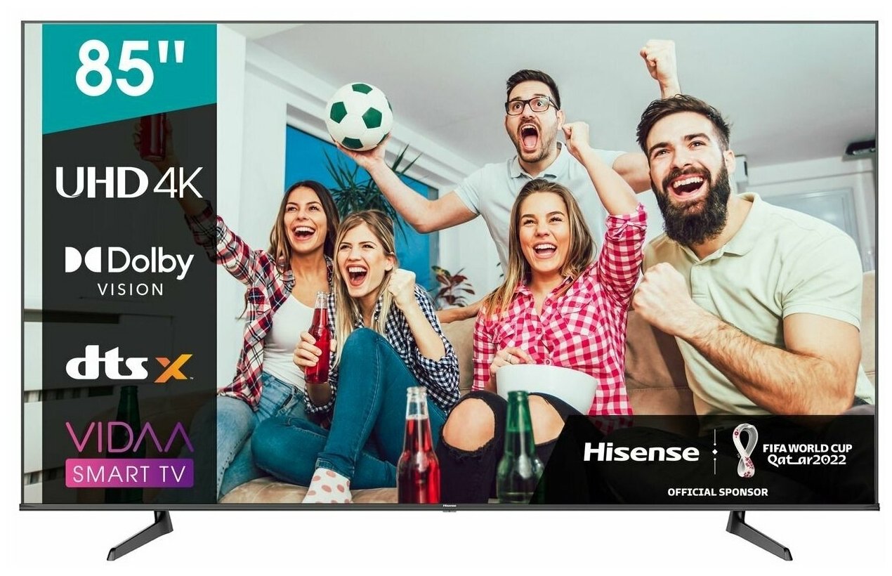 Телевизор 85" Hisense 85A6BG (4K Ultra HD 3840x2160, Smart TV) черный