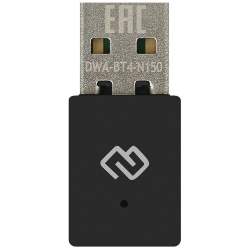 bluetooth адаптер b14b bt4 0 3mbit s черный dream Сетевой адаптер WiFi + Bluetooth Digma USB 2.0 [dwa-bt4-n150]