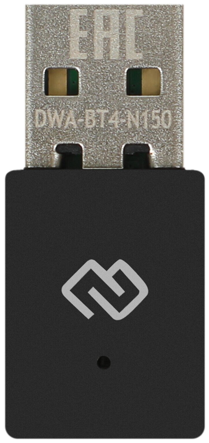 Сетевой адаптер WiFi + Bluetooth Digma DWA-BT4-N150 N150 USB 2.0 (ант. внутр.) 1ант. (упак:1шт)