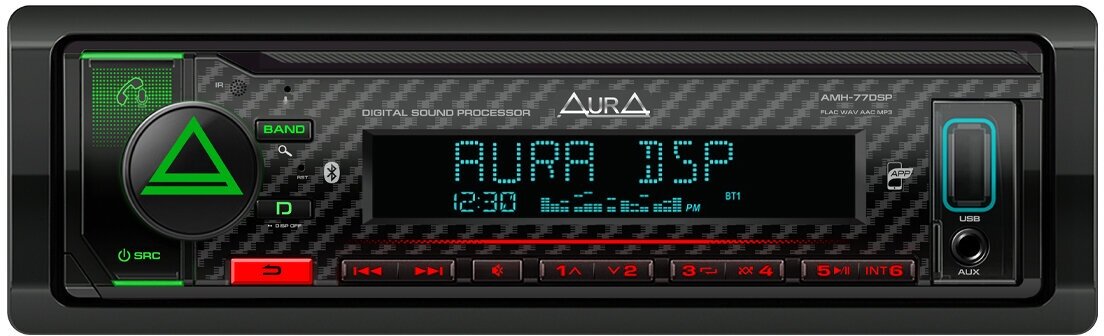 Автомагнитола AurA AMH-77DSP, черный
