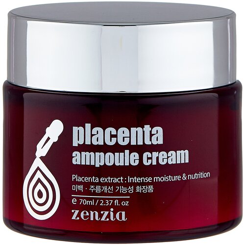 Zenzia Placenta ampoule cream Крем для лица, 70 мл zenzia placenta ampoule cream крем для лица 70 мл