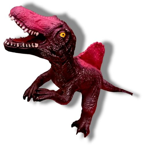 Игровая фигурка динозавр Спинозавр темно-красный 40 см со звуком галкина а в гостях у динозавров как подружиться с динозавром неожиданное знакомство в меловом периоде