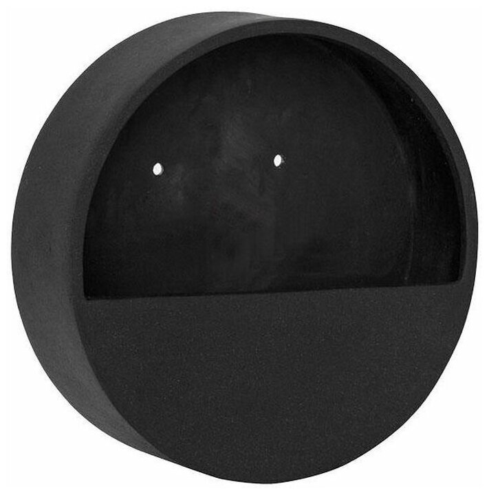 Подвесное настенное кашпо WALLY d 40 h 9 см чёрный матовый