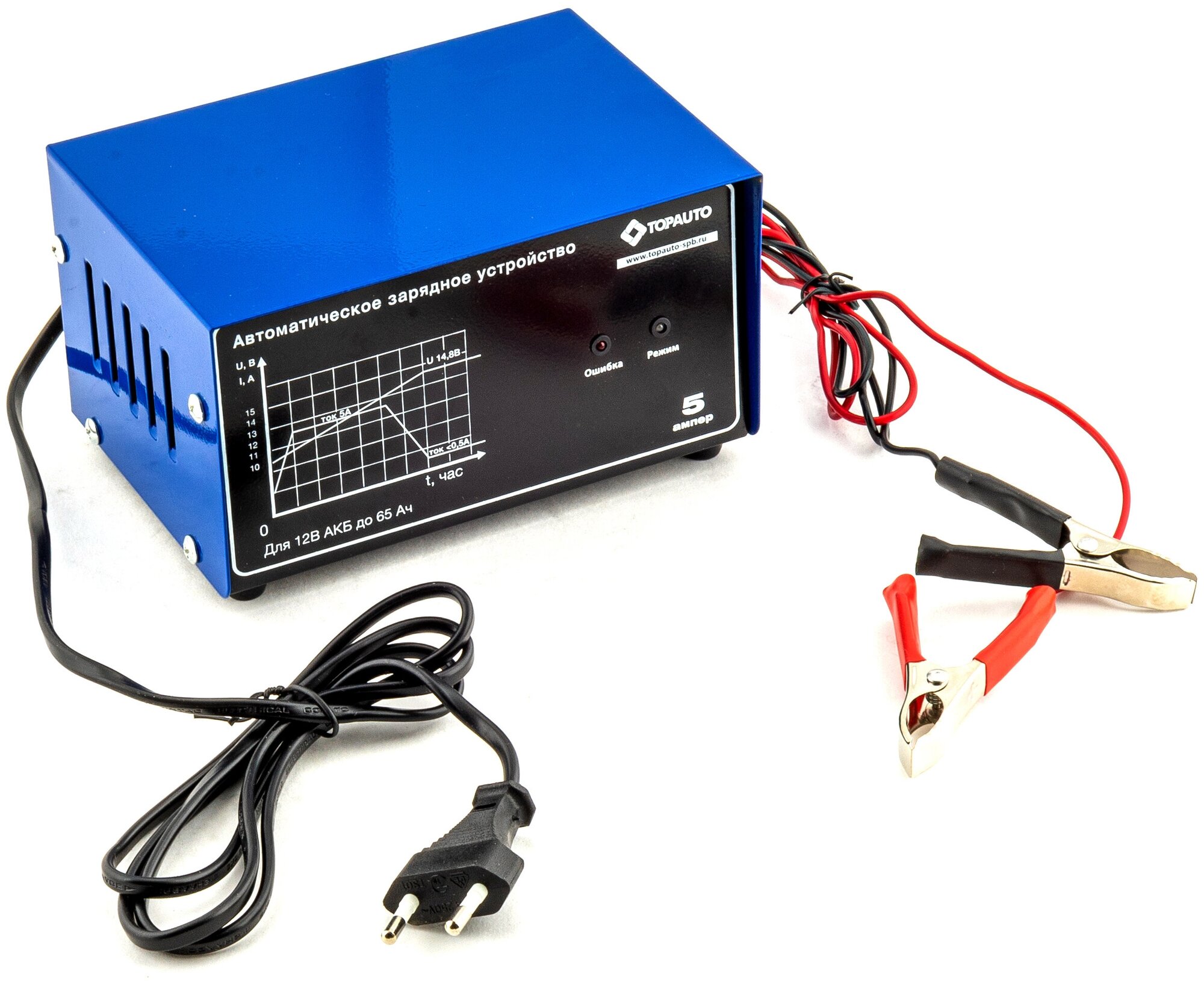 Автоматическое зарядное устройство ТОП авто 5А (6/12В 0,5-5А Для АКБ до 65 А/ч), НА5