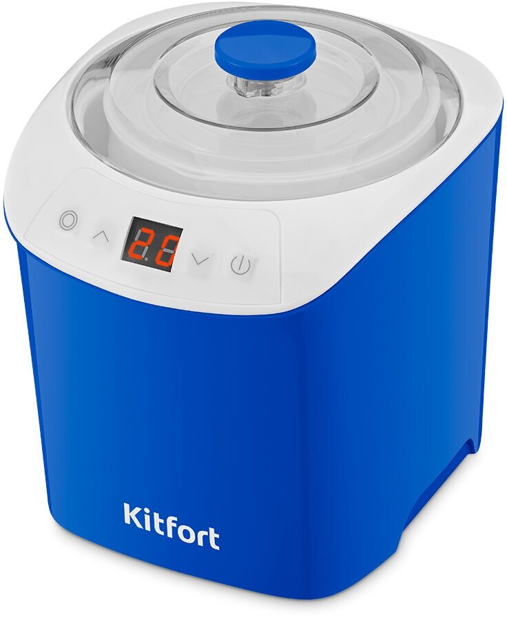 Йогуртница Kitfort КТ-4090-3 бело-синий