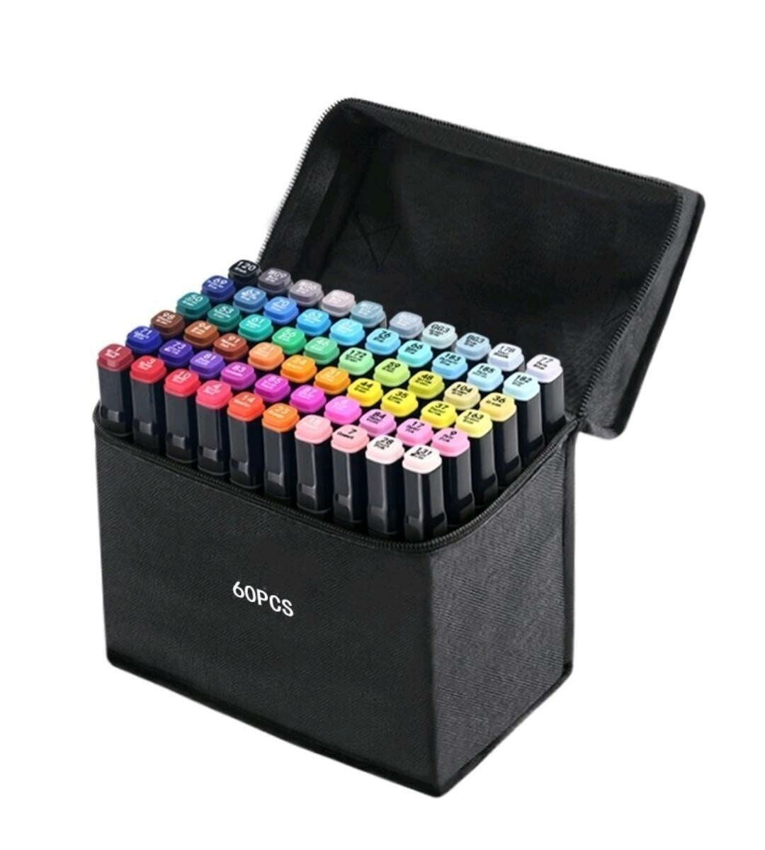 Фломастеры для рисования для скетчинга 60 цветов/Набор маркеров 60 штук