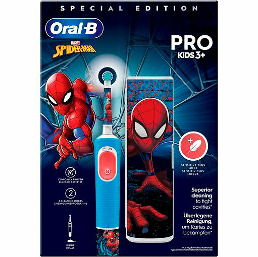 Электрическая зубная щетка Oral-B Vitality Pro Kids, Spider-Man 8006540773390