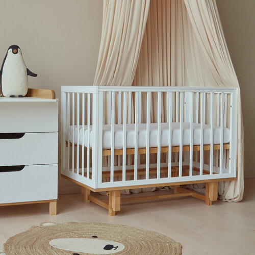 Кровать детская Mowbaby Lilla маятник продольного качания в комплекте Cloud White арт771 16495₽