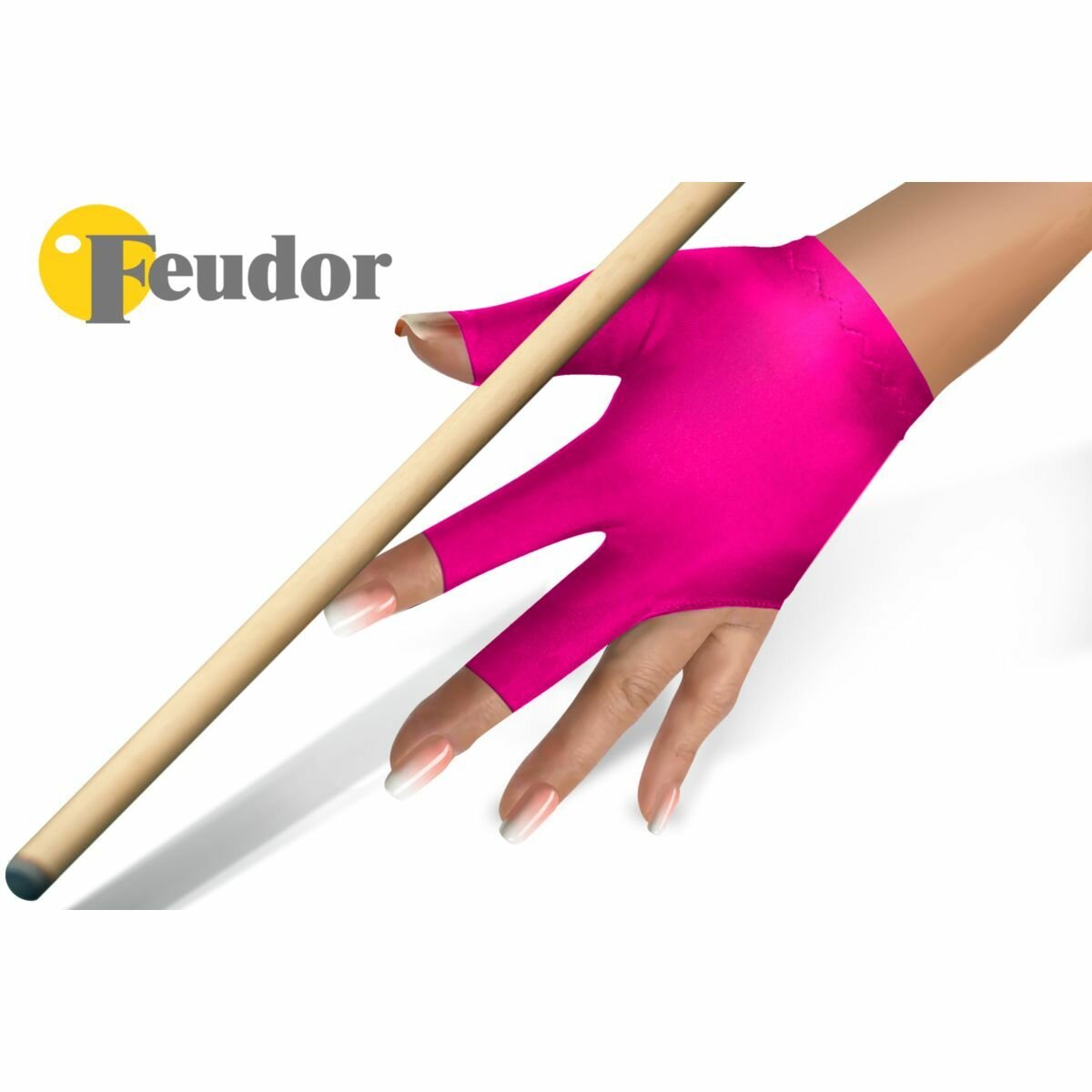 Перчатка для бильярда Feudor Standard fuchsia S — фото 1