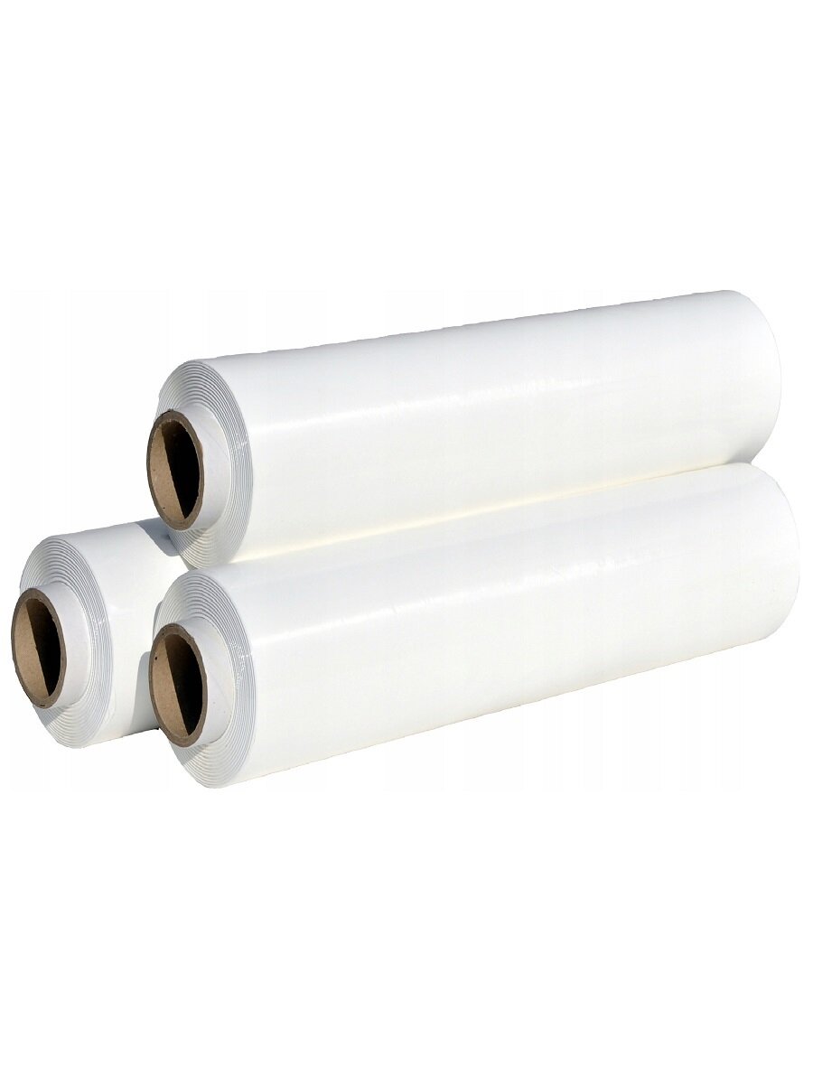 Стрейч плёнка белая 3 штуки, прочная, багажная, защитная 500мм x 300м x 20 мкм