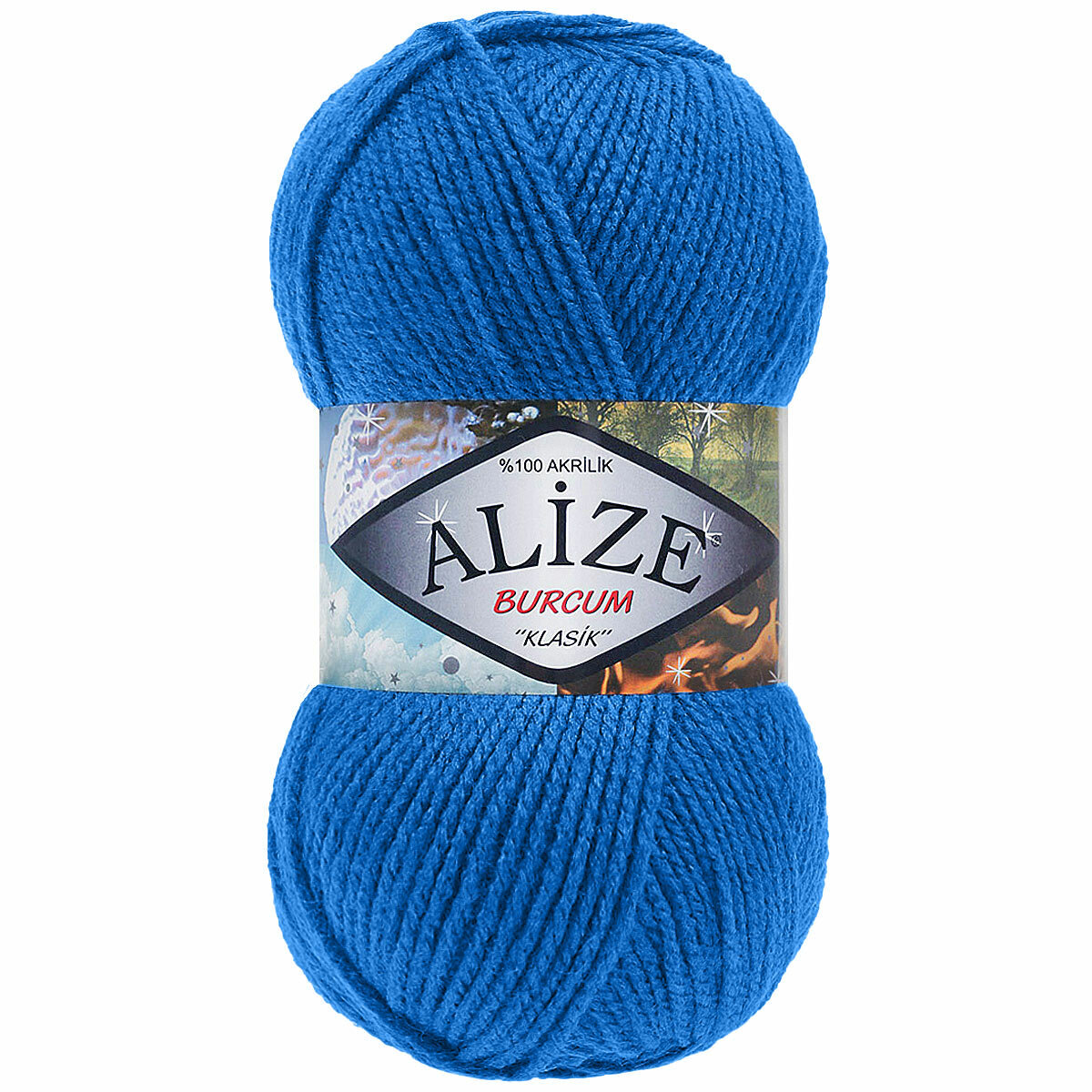 Пряжа ALIZE "Burcum Klasik", 100 г, 210 м, 100% акрил, цвет 289 синий, 5 мотков