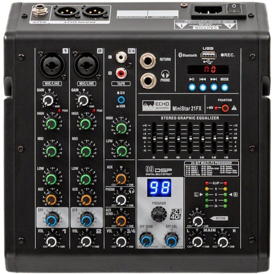 Микшерный пульт Echo Acoustic MiniStar 21FX