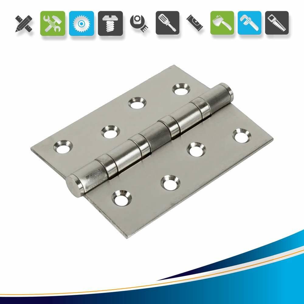 Петля универсальная 4BB 100x75x2.5 мм сталь цвет серебро