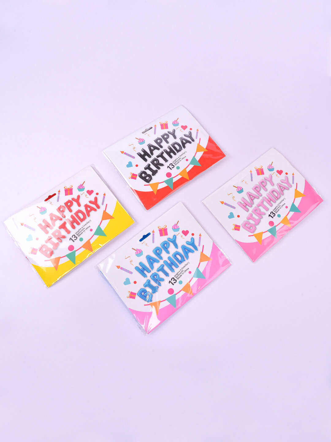 Воздушные шары Happy Birthday, розовый цвет, украшение для дня рождения — фото 1