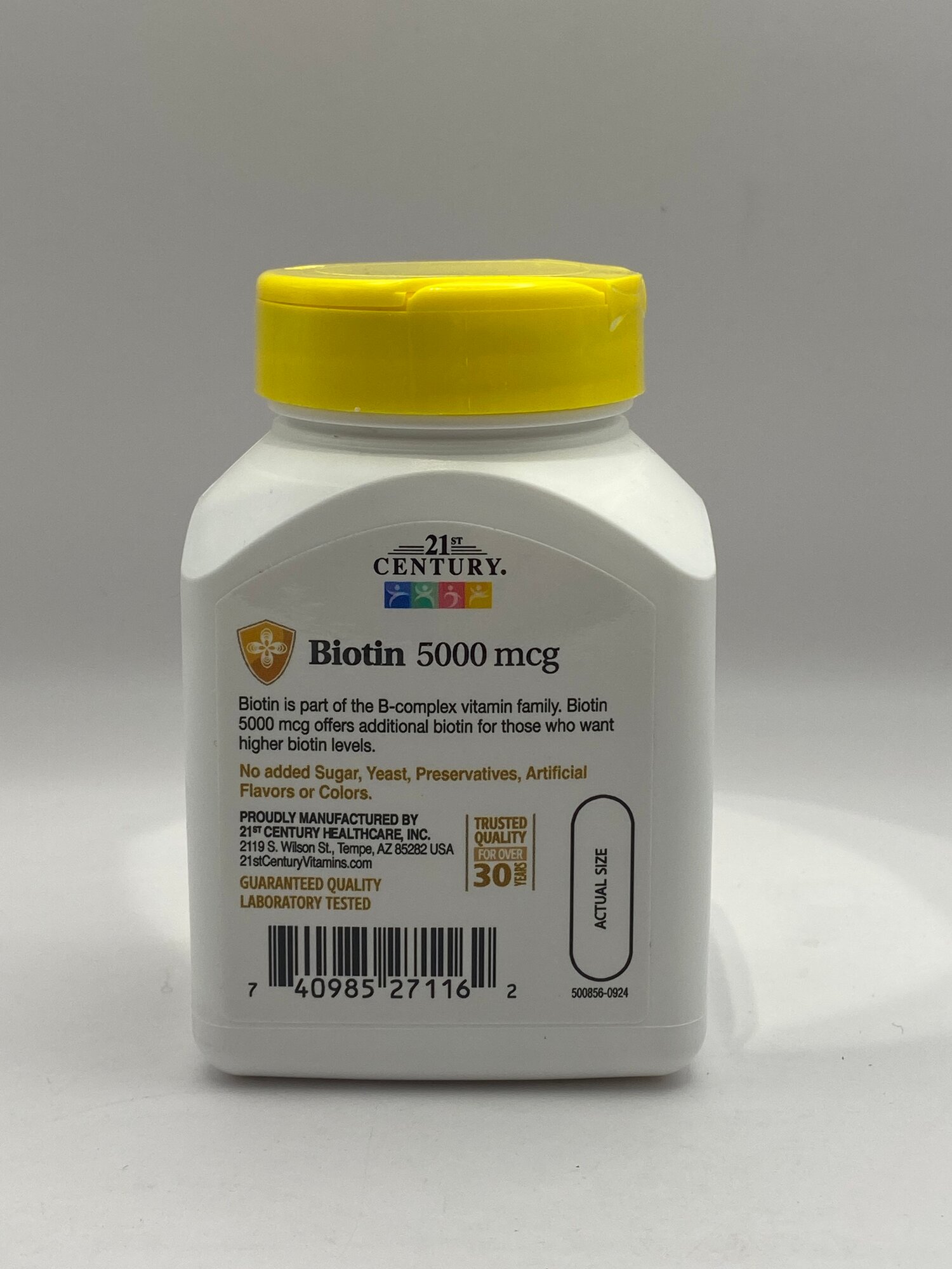 Биотин 21st Century "Для волос", 5000 мг, в капсулах, 110 шт — фото 1